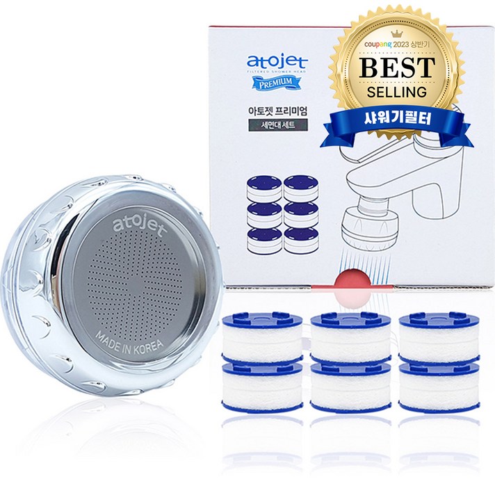 아토젯 프리미엄 세면대 필터수전 + 정수필터 6p, 1세트