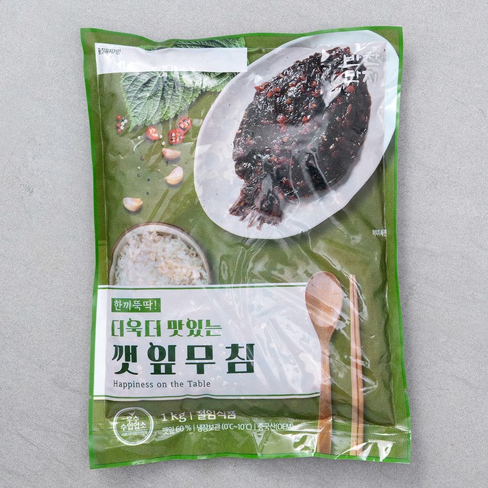 반찬단지 깻잎무침, 1kg, 1개