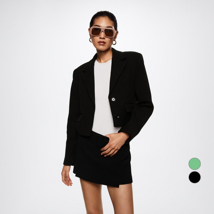 MANGO 여성용 블레이저 긴 자켓 BOTONI 37074399