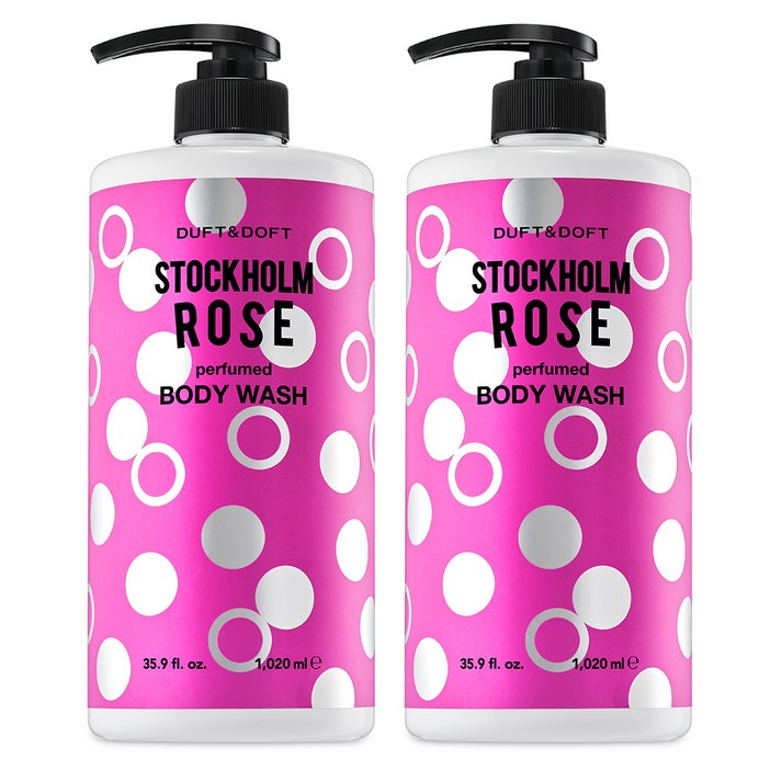 더프트앤도프트 퍼퓸드 바디워시 스톡홀름로즈, 1020ml, 2개