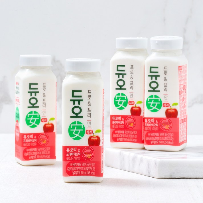 서울우유 듀오안 사과 요구르트, 150ml, 4개