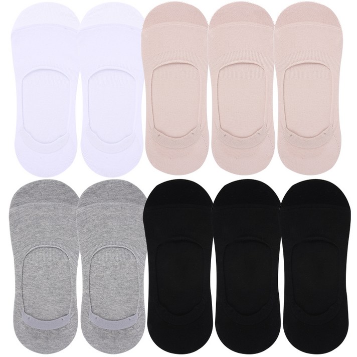 두발로 여성용 앞꿈치보강 더블밴드 페이크삭스 10켤레