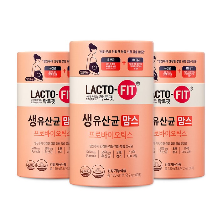 종근당건강 락토핏 생유산균맘스, 120g, 3통