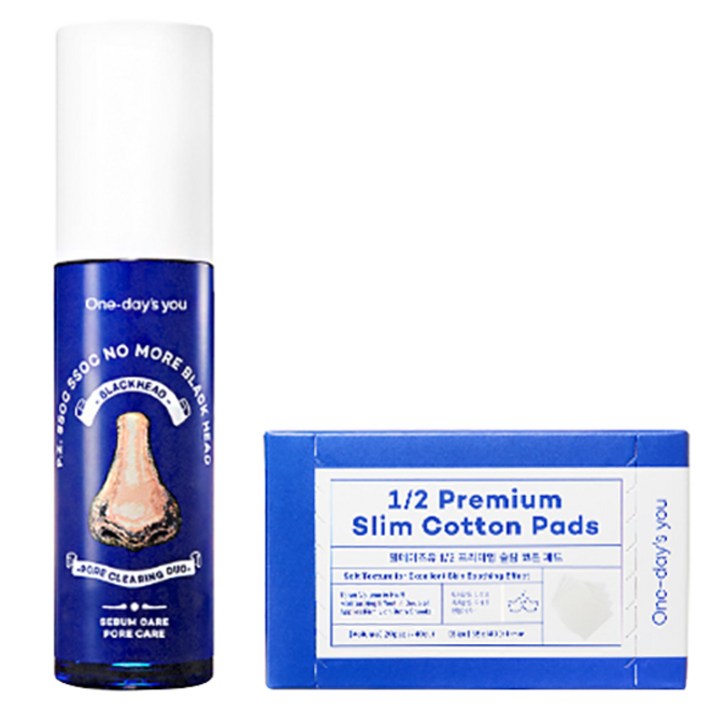 원데이즈유 피지쏙쏙 노모어 블랙헤드 포어 클린 듀오 100ml + 화장솜 20p, 1세트