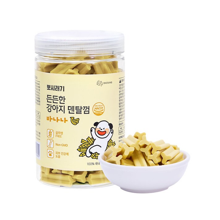  뽀시래기 든든한 강아지 덴탈껌, 바나나, 300g, 1개 