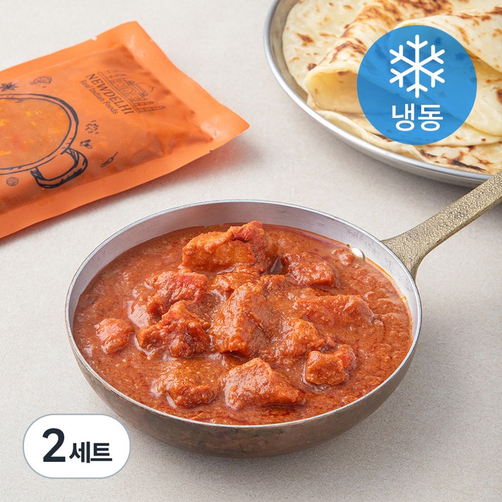  뉴델리 치킨티카마살라 180g + 갈릭난 180g (냉동), 2세트 