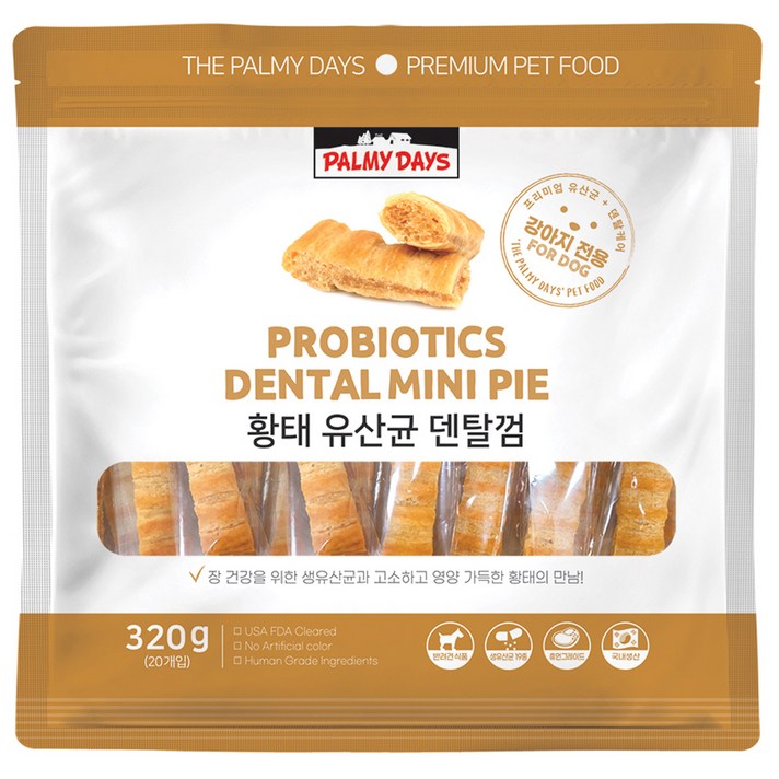 파미데이즈 강아지 유산균 덴탈껌, 황태맛, 320g, 1개