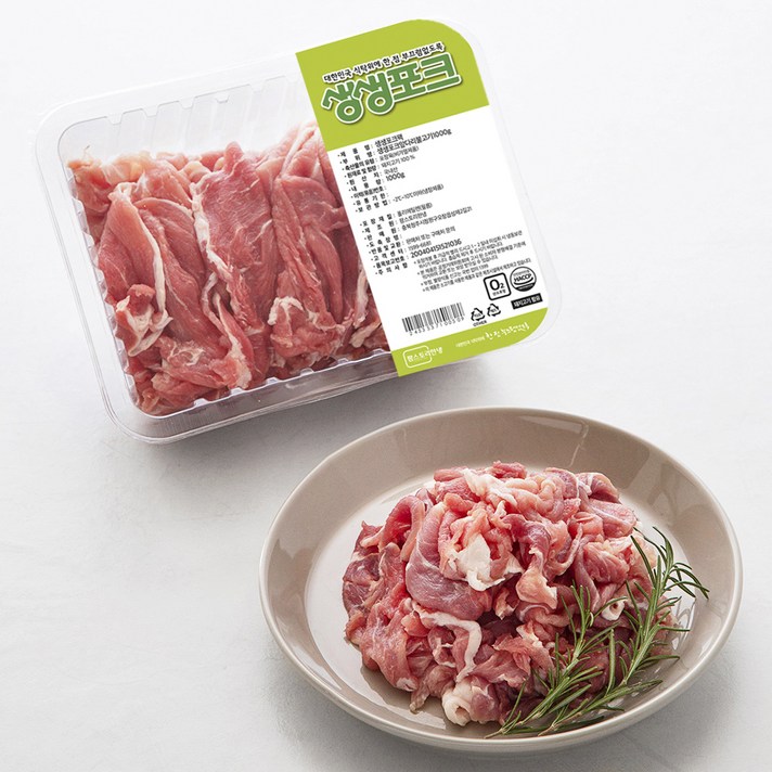 생생포크 한돈 앞다리살 불고기용 (냉장), 1000g, 1팩