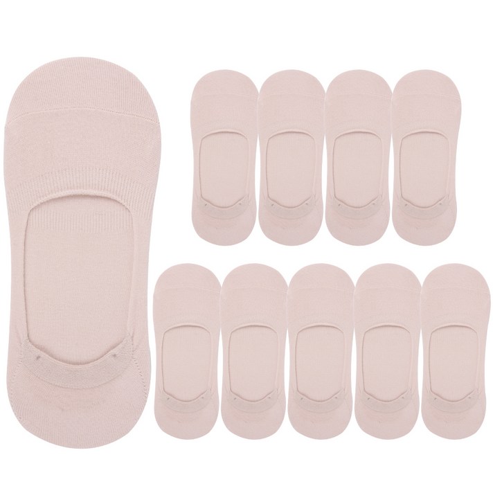 두발로 여성용 이중밴드 페이크삭스 양말 10켤레