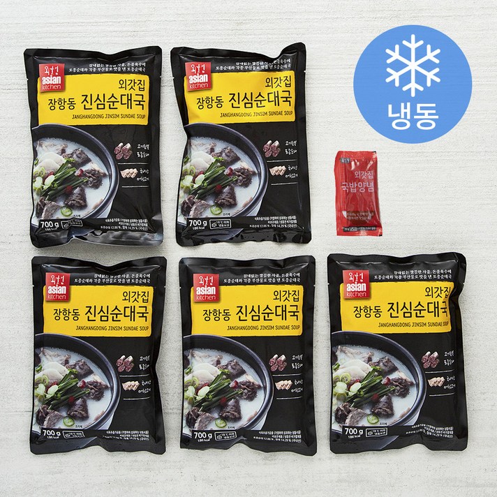 외갓집 장항동 진심 순대국 (냉동), 700g, 5개