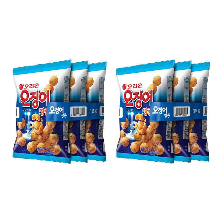 오리온 오징어 땅콩, 98g, 6개