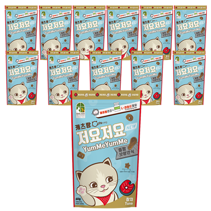 
                                                        캐츠랑저요저요 고양이 보양간식 60g, 참치, 12개
                                                    