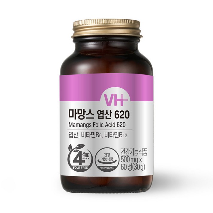 비타민하우스 4FREE 마망스 엽산 620, 60정, 1개