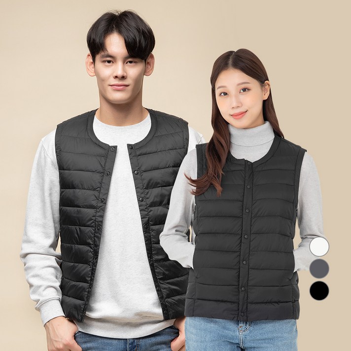 캐럿 남여공용 경량 패딩 조끼