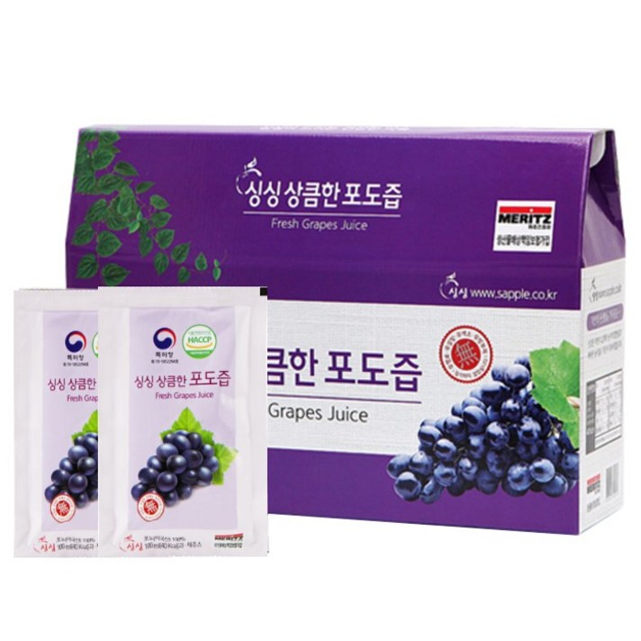싱싱 상큼한 포도즙, 100ml, 30포