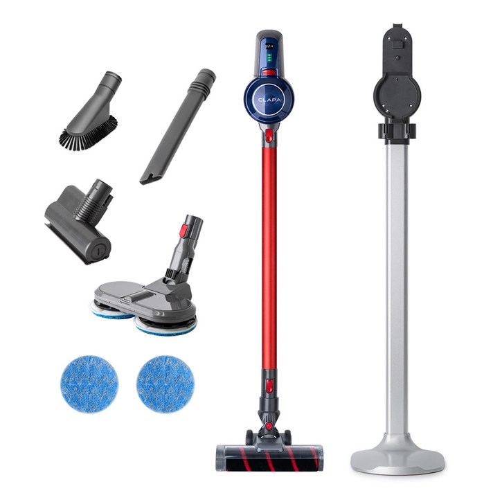 
                                                        클래파 22KPA 진공 물걸레 무선청소기 + 충전 스탠드 풀세트, 혼합색상, BFB-VC120
                                                    