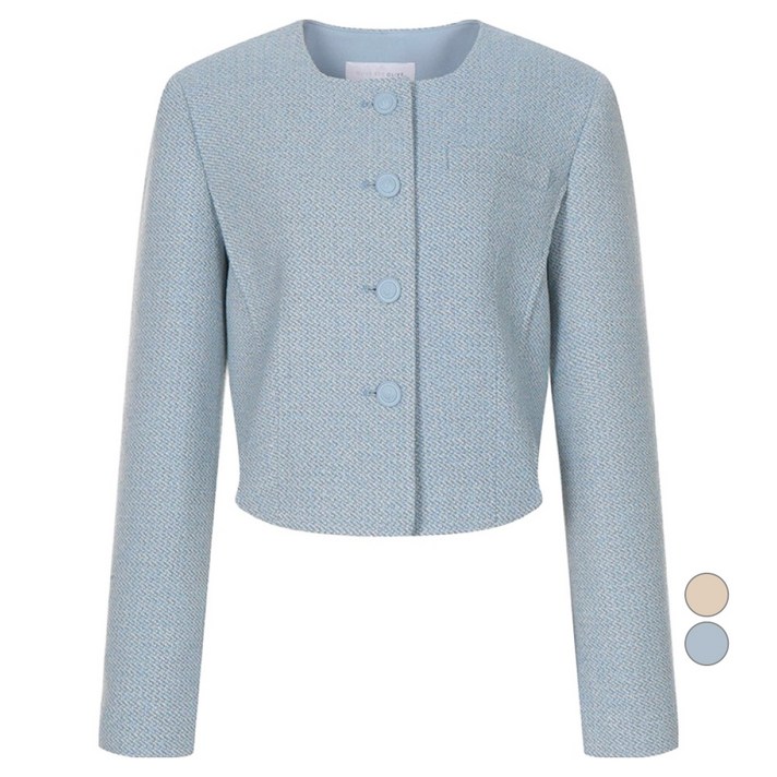 올리브데올리브 여성용 스퀘어넥 포인트 숏자켓