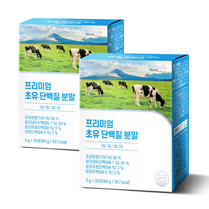 퍼펙토 프리미엄 초유 단백질 분말 스틱, 60개, 3g