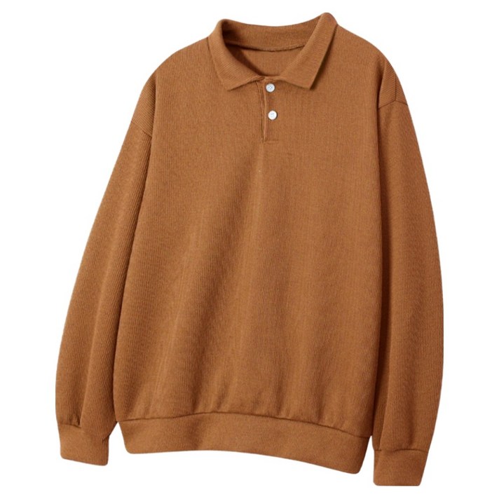 제이에이치스타일 투버튼 카라 니트 맨투맨 KSROK674