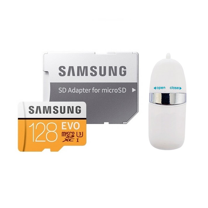 삼성전자 마이크로SD EVO MP128GB + SD어댑터 + USB리더기, 128GB