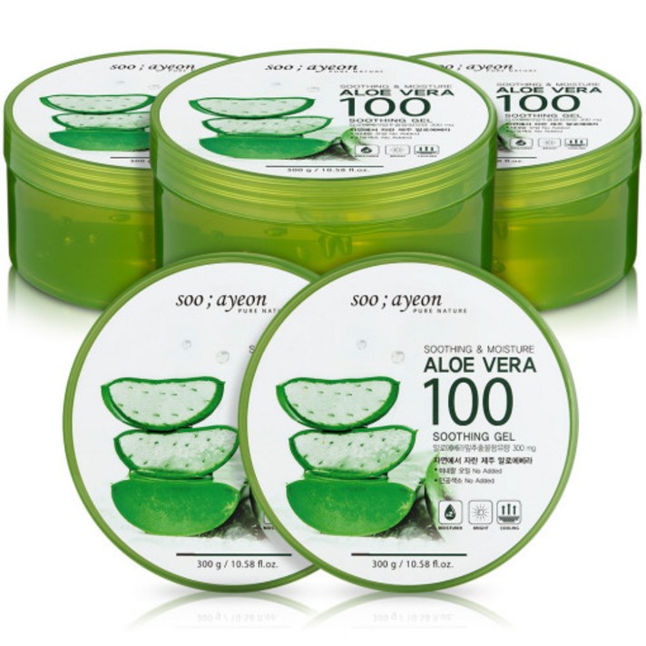 수아연 알로에베라 수딩젤, 300g, 5개