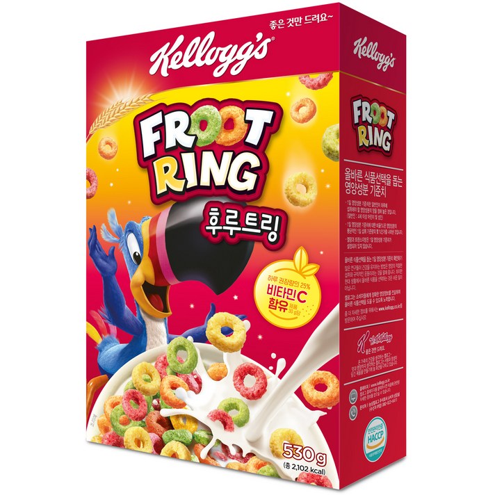 켈로그 후루트링 시리얼, 530g, 1개