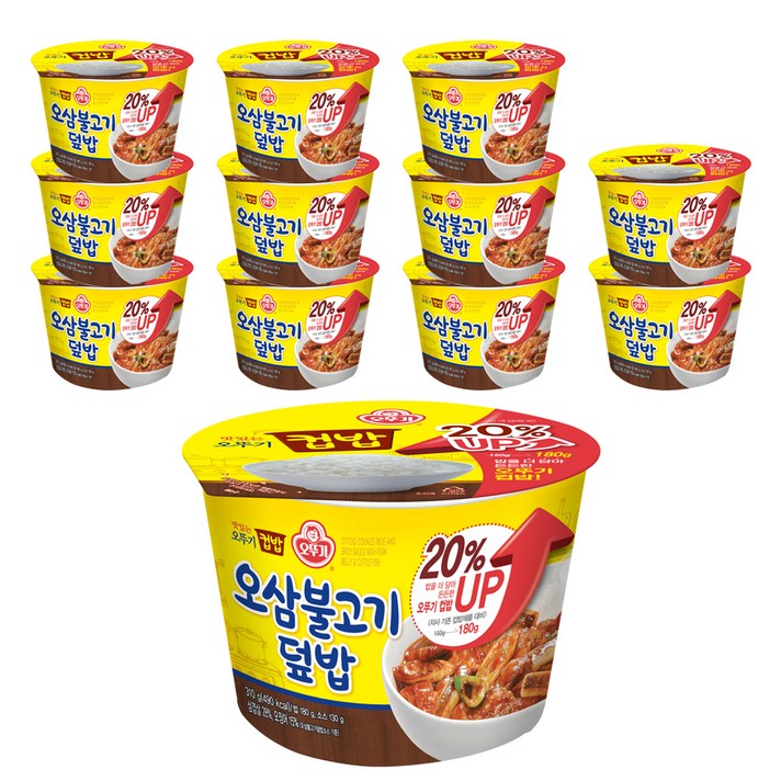 오뚜기 맛있는 컵밥 오삼불고기덮밥, 280g, 12개