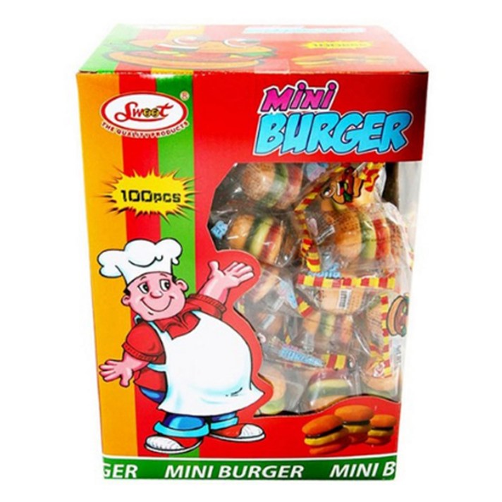 
                                                        스위트 미니버거 젤리 100개입, 1kg, 1개
                                                    