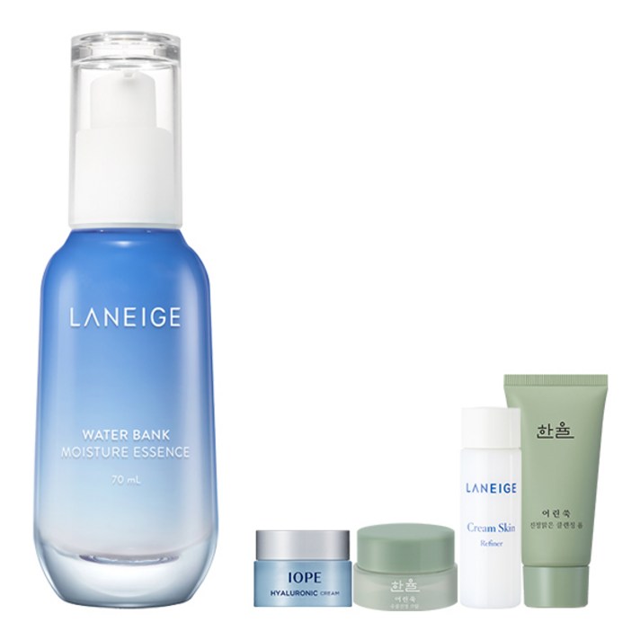 라네즈 워터뱅크 모이스춰 에센스 70ml + 아모레퍼시픽 4종, 1세트