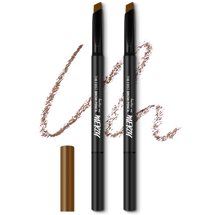 머지 더 퍼스트 브로우 펜슬 0.3g, B3 아몬드 브라운, 2개