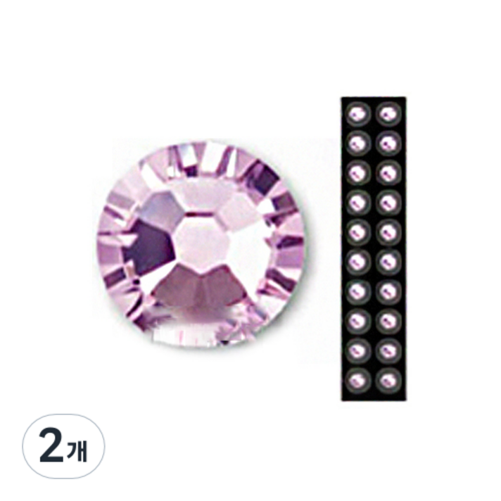 와사비네코 미미츠보 쥬얼리 귀지압패치 M 3.0mm 20p, 라이트아메시스트, 2개