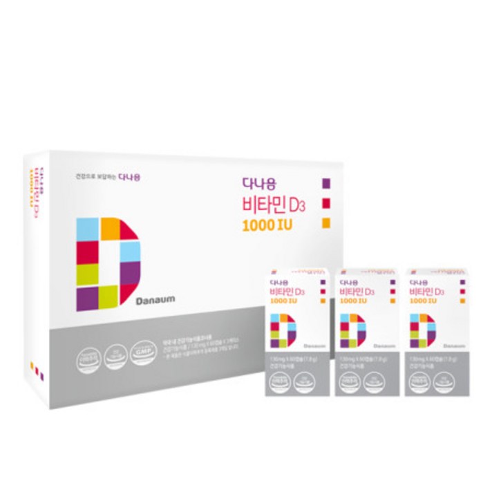 다나음 비타민 D 1000IU 세트 연질캡슐 (어린이용), 60정, 3개