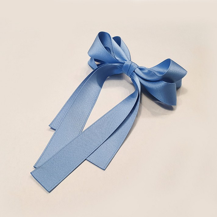 여아용 프라임 리본 무광 볼륨 꼬리 리본 10cm 자동핀