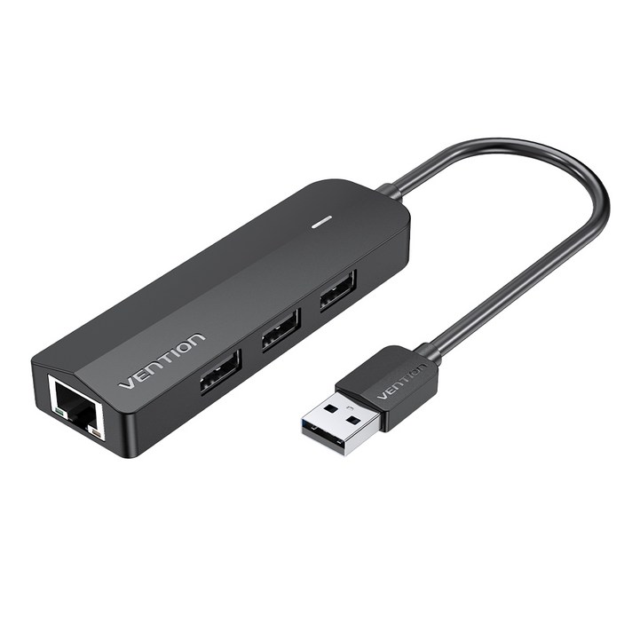 벤션 USB 랜카드 3포트 멀티 허브 CHPBB, 블랙 벤션 USB 랜카드 3포트 멀티 허브 CHPBB, 블랙