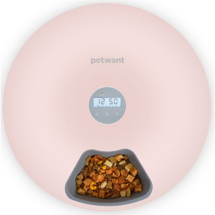 펫원트 반려동물 자율배식 자동급식기 180ml 핑크