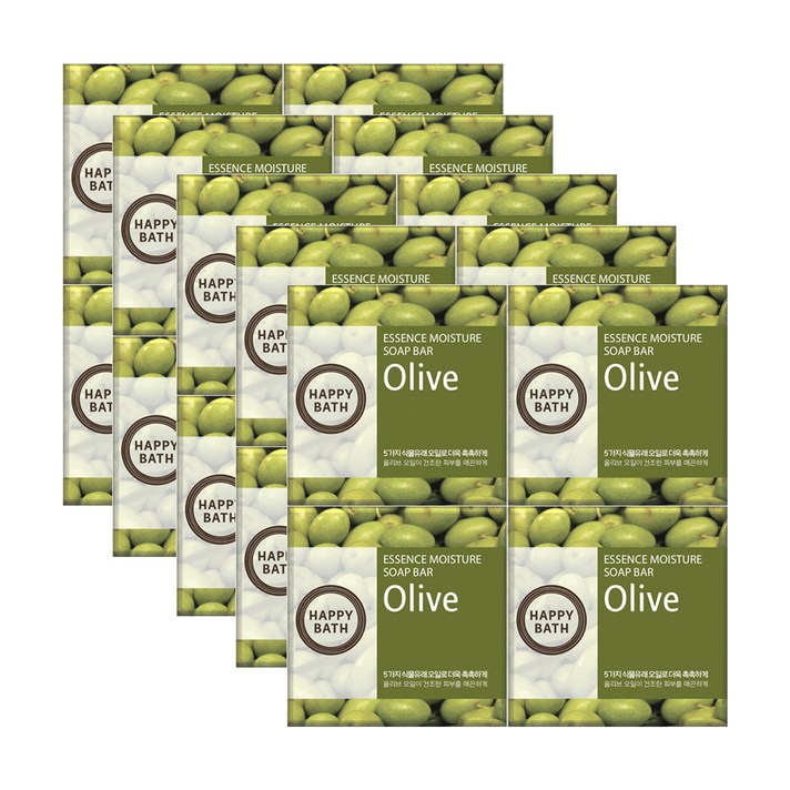 해피바스 올리브 에센스 비누, 90g, 20개