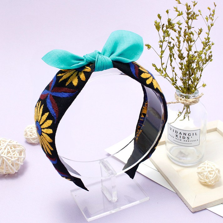 비단길 로플플리 리본 반다나 머리띠