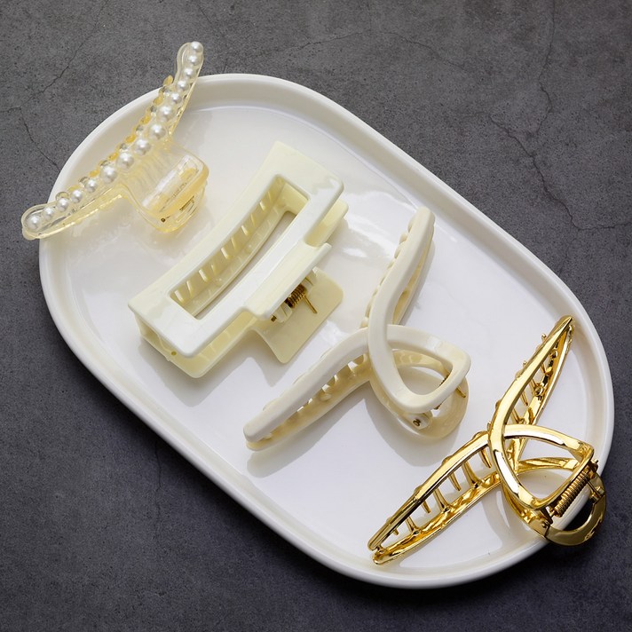 핸날 우아한 올림머리 집게 4종 세트