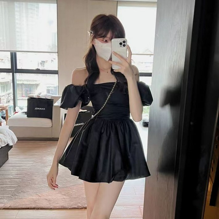 피어니스트 프렌치 오프숄더 퍼프 미니 원피스 피어니스트 프렌치 오프숄더 퍼프 미니 원피스