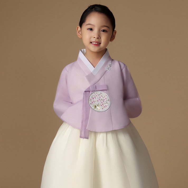 금동이아가한복 여아용 여보라꽃보 아동한복세트 AW133 + 복주머니