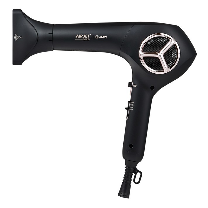 JMW 에어젯 울트라 항공모터 헤어 드라이기 1650W MS6031E, 블랙