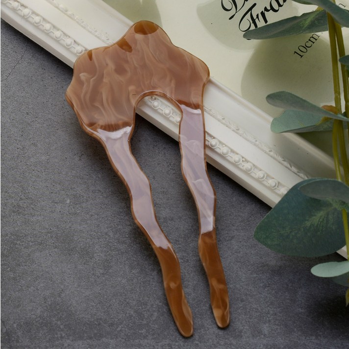 핸날 마블 패턴 레트로 비녀