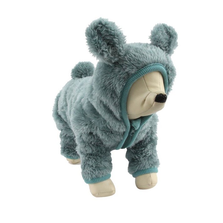 도그아이 반려동물 곰 후드 올인원, 딥그린