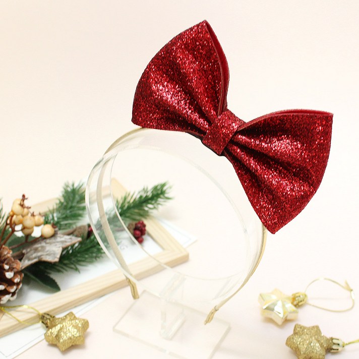 비단길 아동용 리넬 글리터리본 머리띠