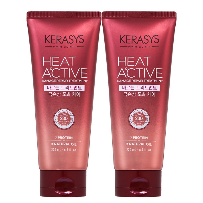 케라시스 히트 액티브 극손상 바르는 트리트먼트, 220ml, 2개
