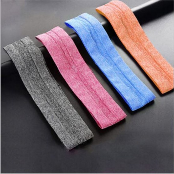 장사부 실리콘 스포츠 운동 땀흡수 헤어밴드 머리띠, 블랙