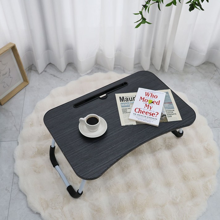 로에드 미니테이블 다용도 접이식 라운딩테이블 베드트레이