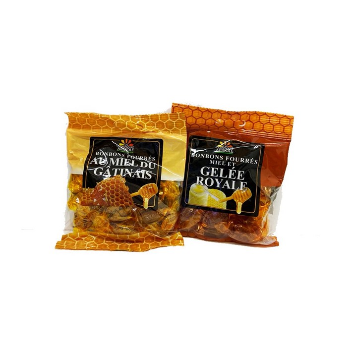 프랑스 아피꼴르 갸띠네 로얄젤리 허니 벌꿀 캔디 사탕 100g 2종택 2봉, 로얄젤리캔디2봉