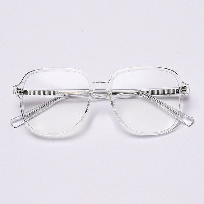 스타일호른 가벼운 뿔테 블루라이트 차단 빅사이즈 사각 뿔테 투명안경테