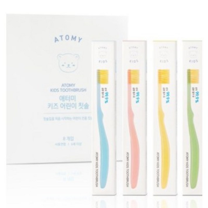 애터미 어린이 칫솔(키즈전용), 8입 1세트